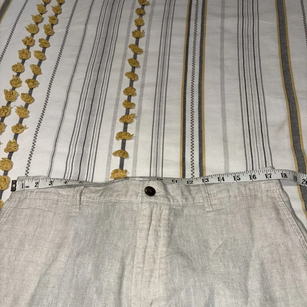 Caribbean Bermuda Shorts 100% Linen, 40 x 10, Resort Wear, Beach, EUC